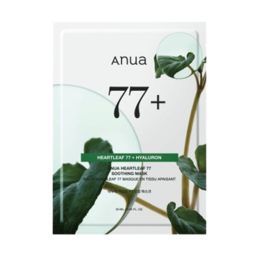 Anua Heartleaf 77 + Hyaluron Soothing Mask 