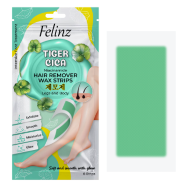 Felinz Hair Remover Wax Strips Leg & Body Tiger Cica