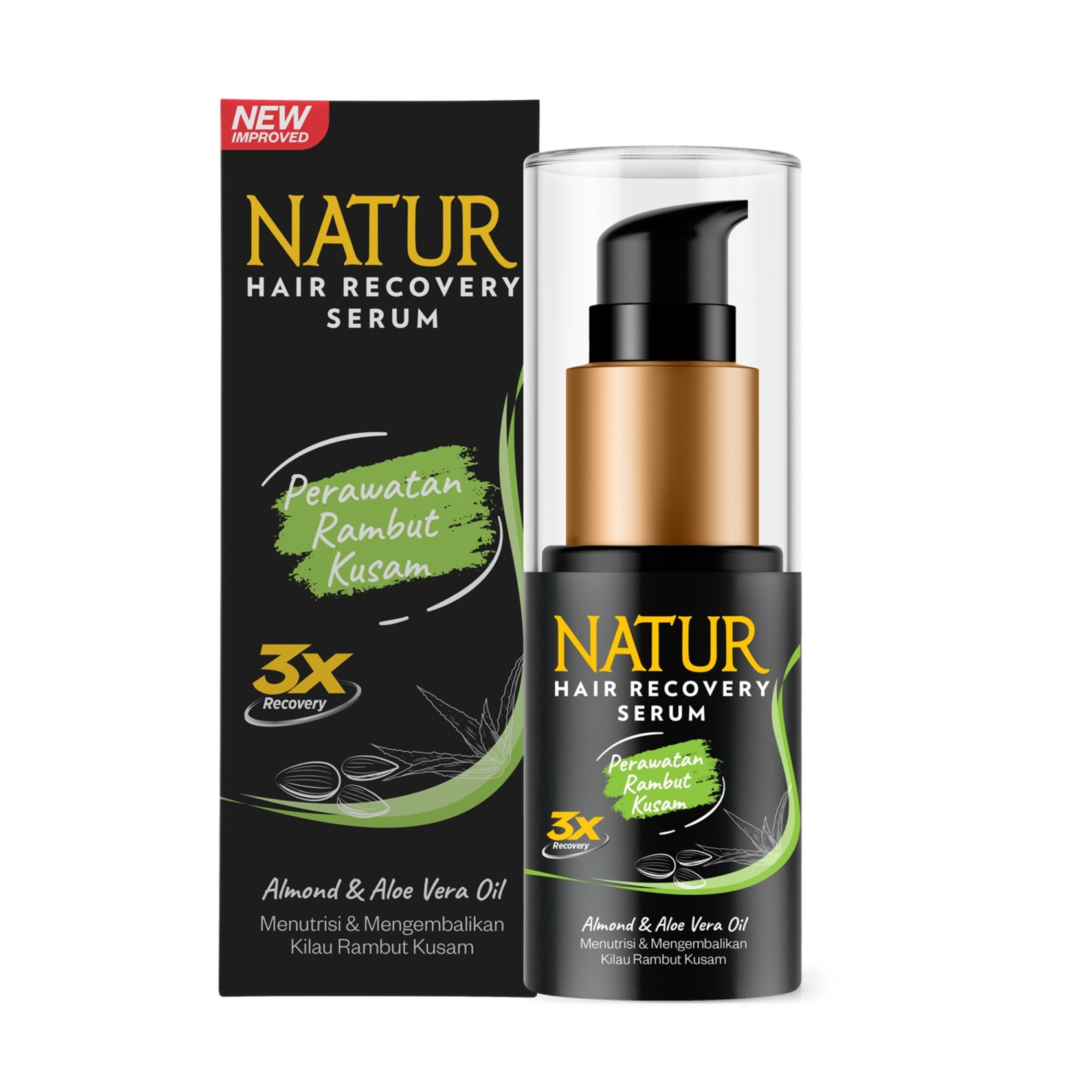 Natur Hair Recovery Serum Almond & Aloe Vera Oil