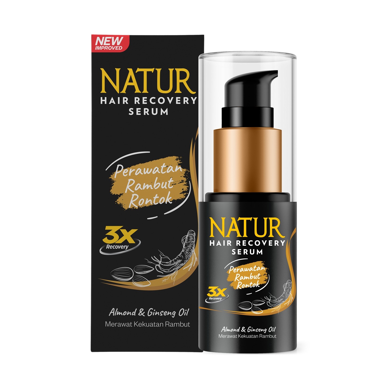Natur Hair Recovery Serum Almond & Ginseng Oil