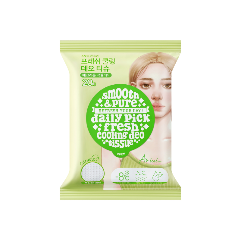Smooth & Pure Refresh Your Day! Daily Pick Fresh Cooling Deo Tissue