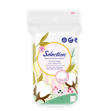 Round Embossed Facial Cotton