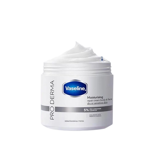 Vaseline Pro Derma Moisturising Repair Cream Body & Face (Fragrance-free)