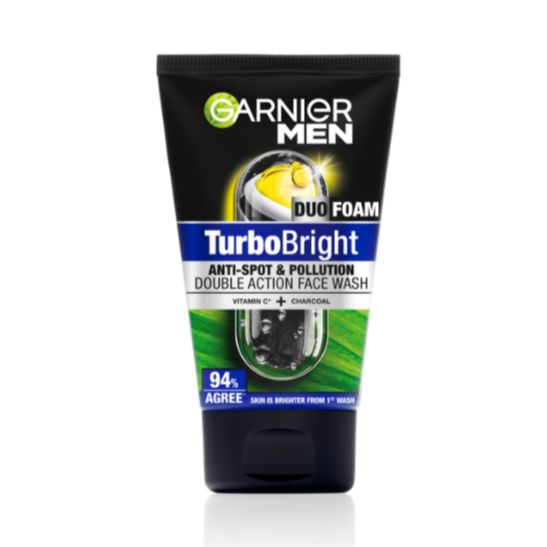 Men Facial Wash Turbo Bright Super Duo Foam Skincare