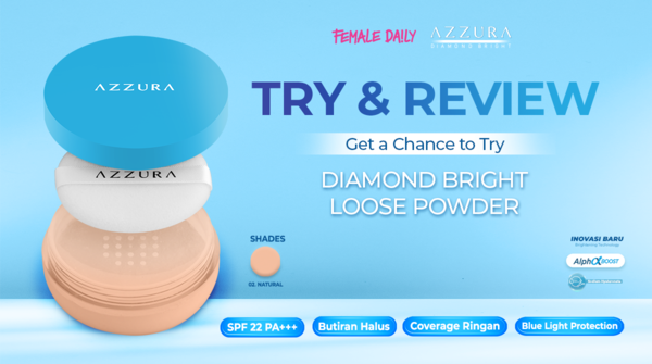Try & Review: AZZURA Loose Powder Diamond Bright - 02 Natural