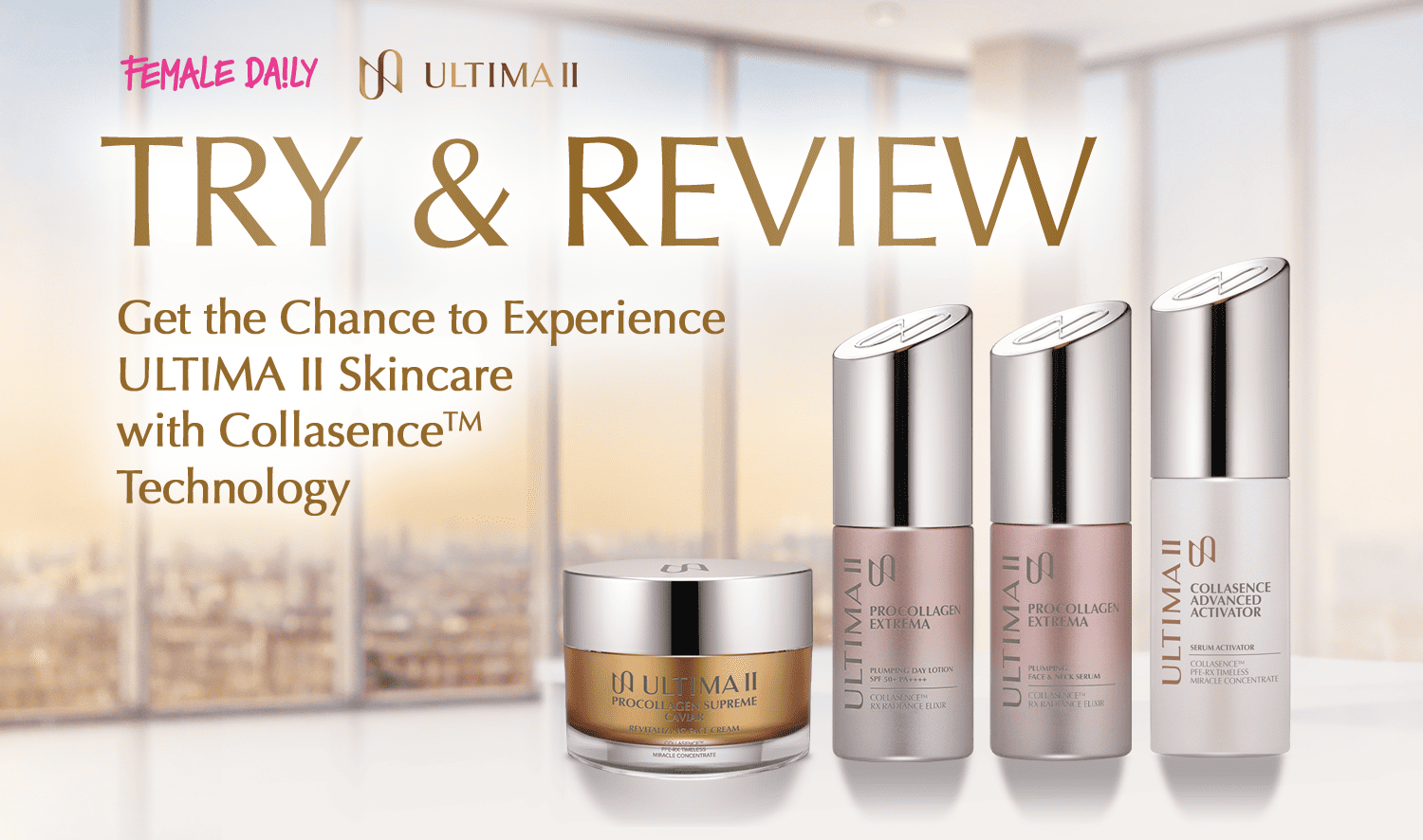 Try & Review ULTIMA II Skincare with Collasence™ Technology