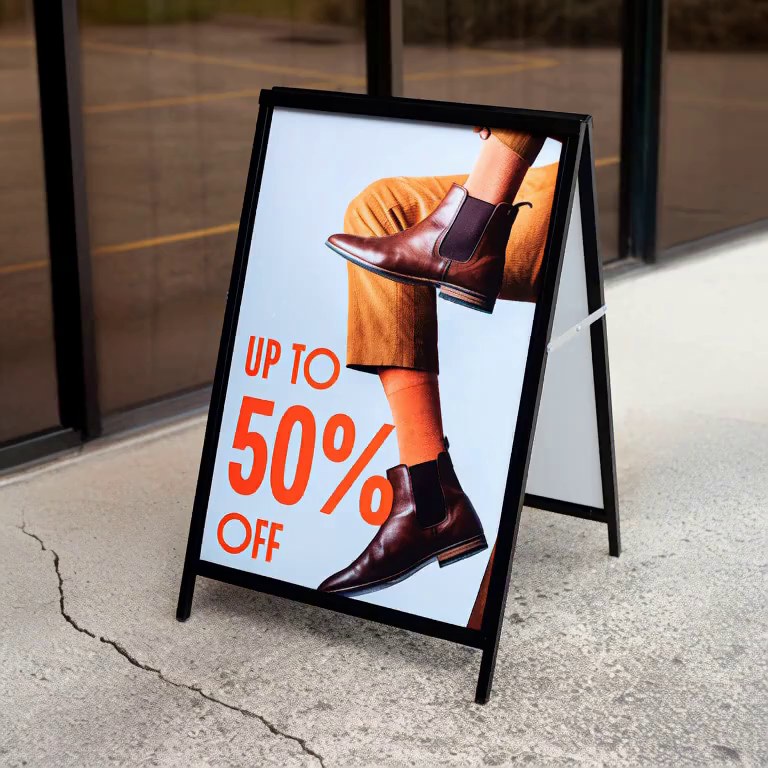 A-Frame with full colour digital print lamination