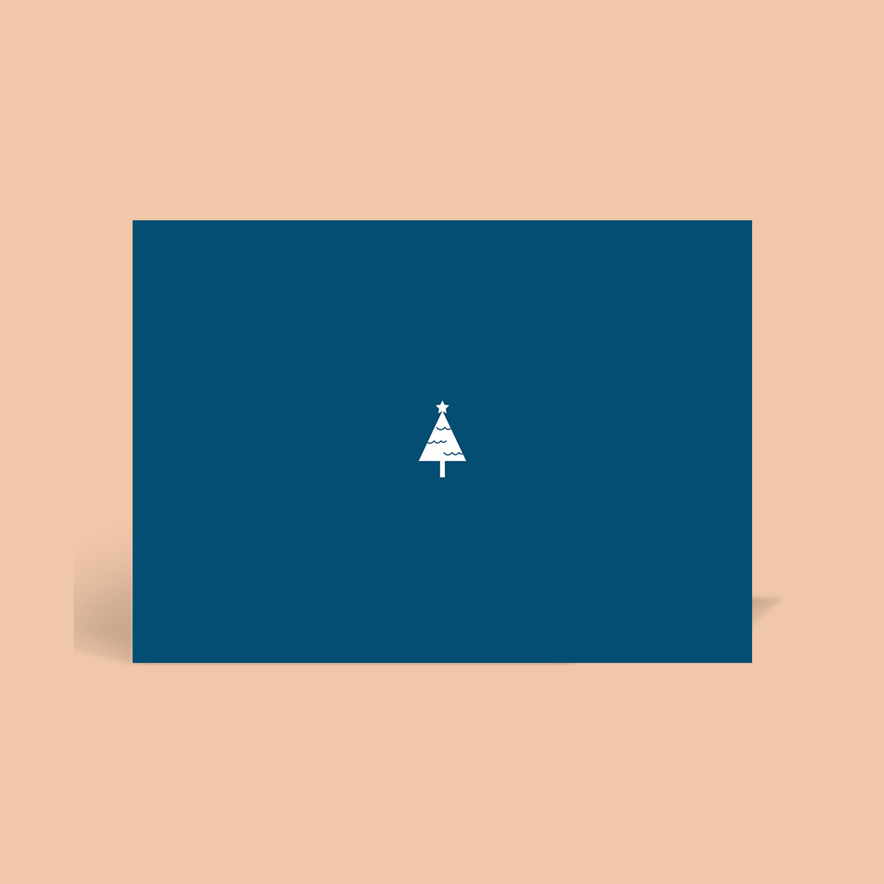 Xmas 1 corporate Christmas card flat design tile, folded A6, 300gsm matte, full colour outside