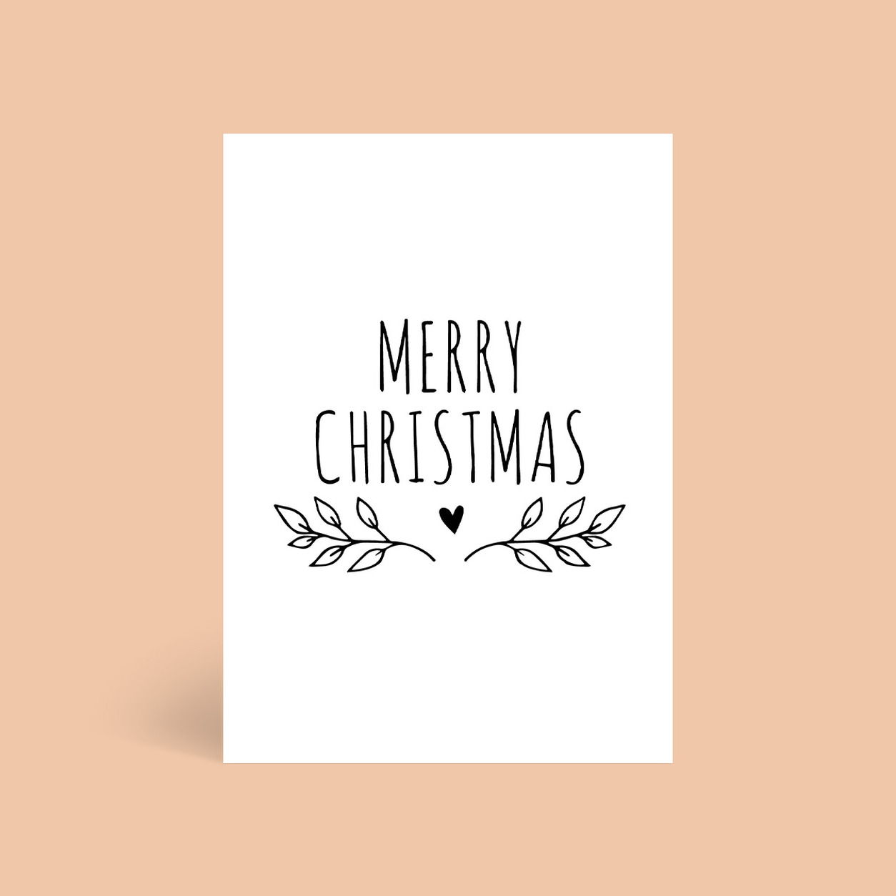 A Rustic Christmas corporate Christmas card flat design tile, folded A6, 300gsm matte, full colour outside