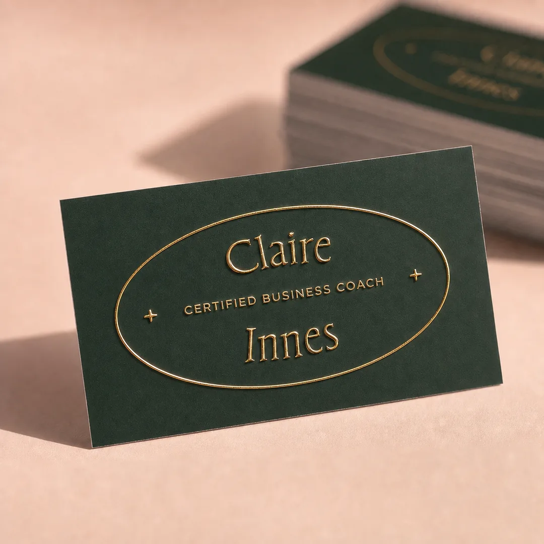Raised Foil Business Cards
