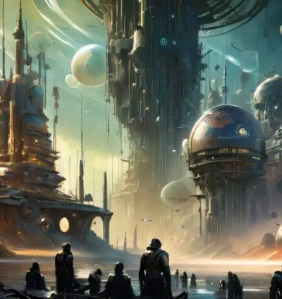 Futuristic landscape animation