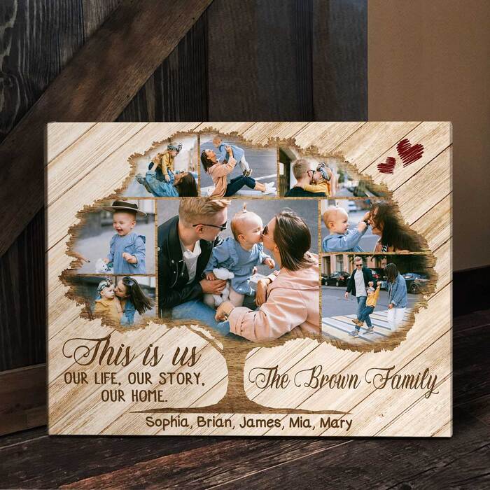 20+ Warm Christmas Gift for Family you should not miss 31 Christmas Gift for Family - Personalized Family Tree Canvas