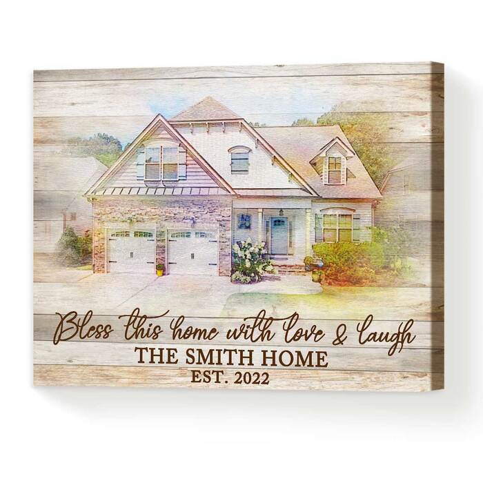 20+ Warm Christmas Gift for Family you should not miss 33 Christmas Gift for Family - Custom Watercolor House Portrait