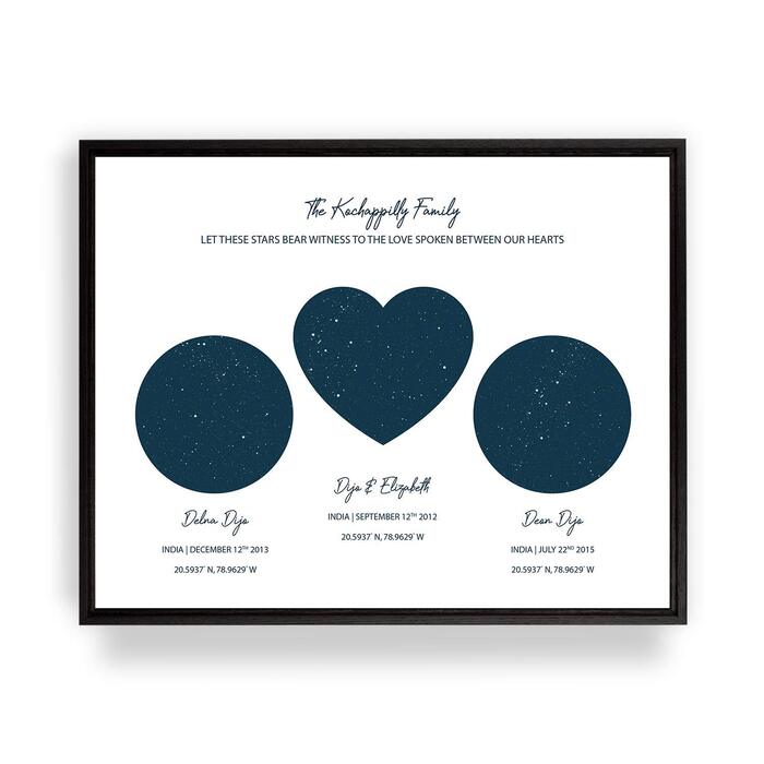 20+ Warm Christmas Gift for Family you should not miss 53 Christmas Gift for Family - Personalized Family Constellation Map