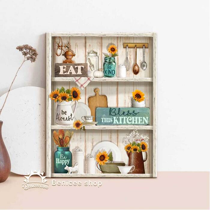 25 Unique Christmas Gift for Grandma that Warm Her Heart 32 Christmas Gifts for Grandma - Sunflower Kitchen Wall Art