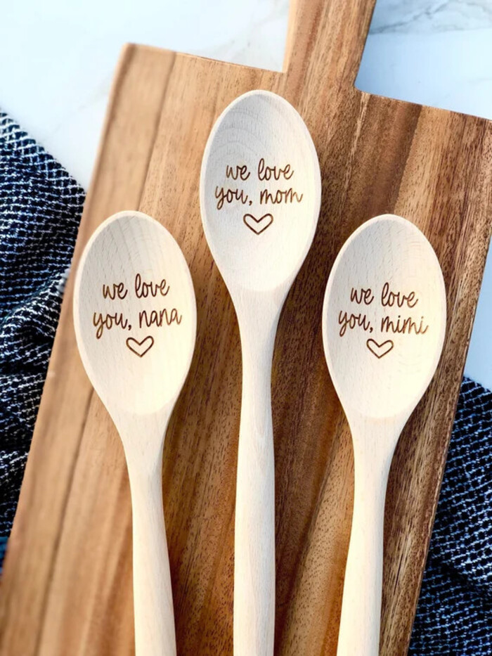 25 Unique Christmas Gift for Grandma that Warm Her Heart 34 Christmas Gifts for Grandma - Personalized Wooden Spoon