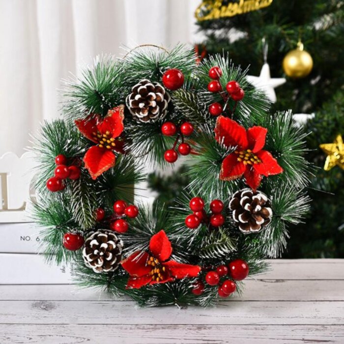 15+ Christmas wall decor ideas for a cheerful 2022 season 43 Christmas Wall Decor - Christmas wall decor idea with laurel wreaths