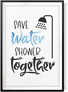 15+ Best Funny Bathroom Wall Art Decor Ideas Refresh Your Bathroom 39 Bathroom Wall Art - Save water, shower together
