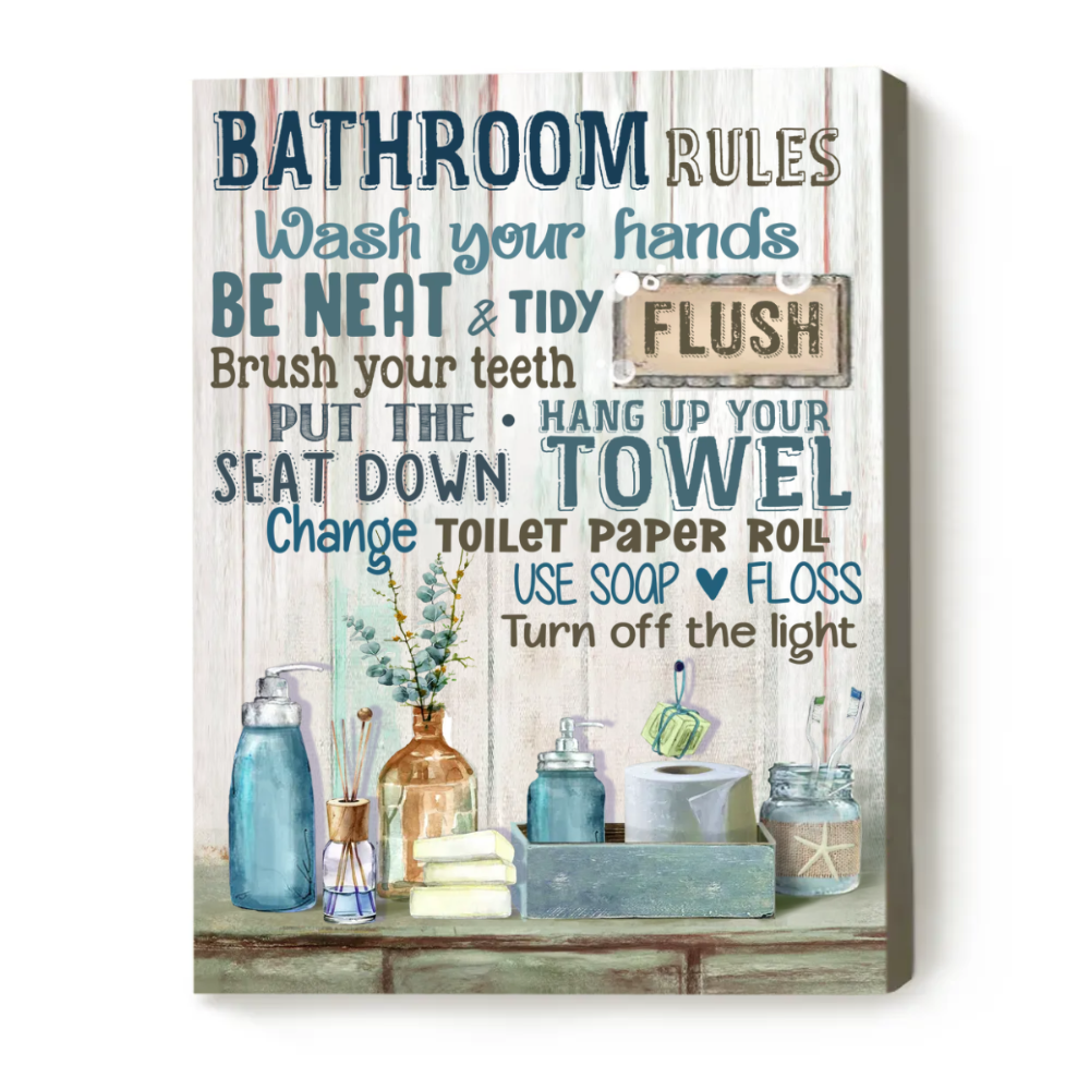 15+ Best Funny Bathroom Wall Art Decor Ideas Refresh Your Bathroom 44 Bathroom Rules Sign