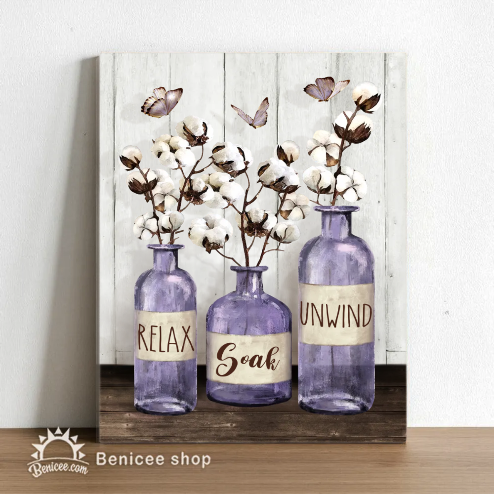 15+ Best Funny Bathroom Wall Art Decor Ideas Refresh Your Bathroom 47 Bathroom Wall Art - Flower Jar Wall Art