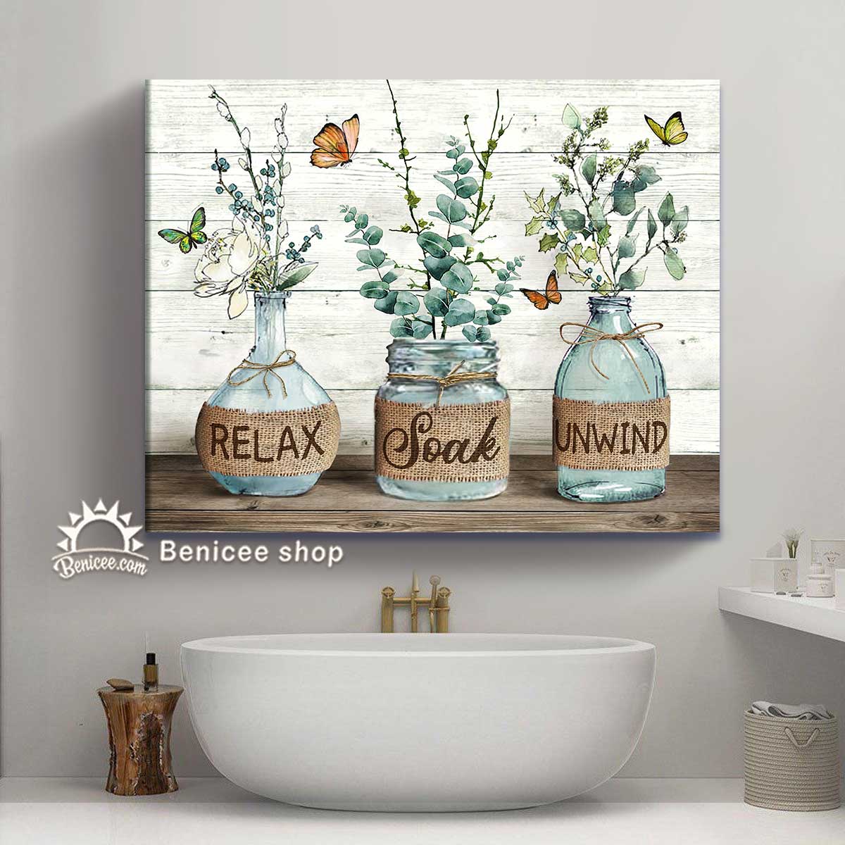 15+ Best Funny Bathroom Wall Art Decor Ideas Refresh Your Bathroom 48 Bathroom Wall Art - Flower Jar Wall Art