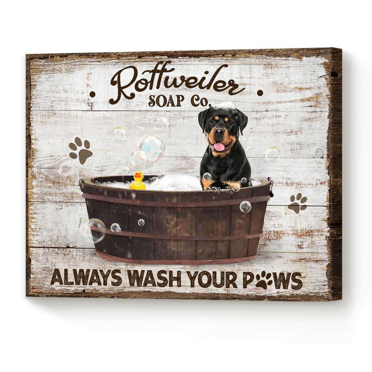 15+ Best Funny Bathroom Wall Art Decor Ideas Refresh Your Bathroom 49 Rottweiler Soap Co. Bathroom Sign