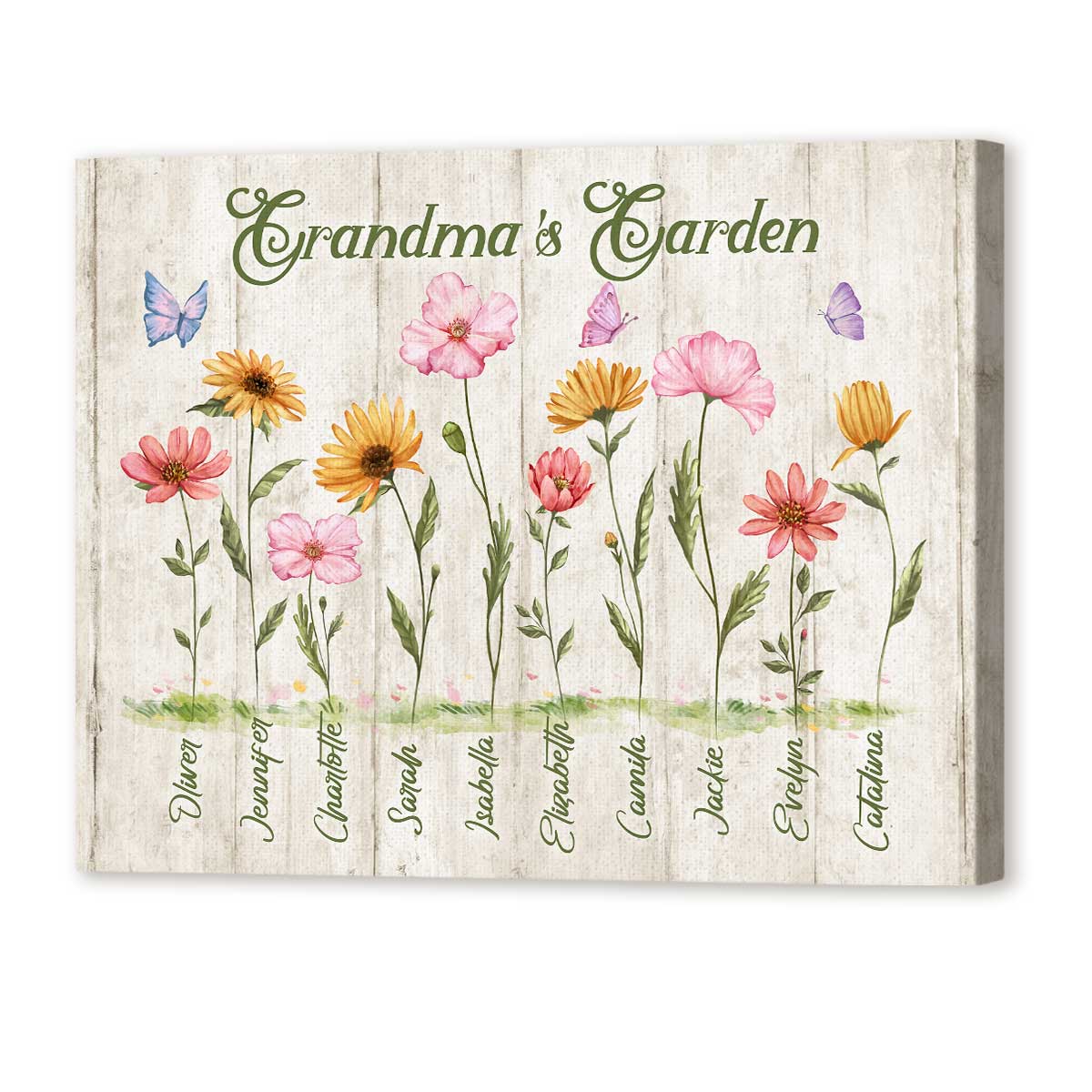 61 Unique Gifts for Grandma Will Warm Her Heart 66 Gifts for grandma - Grandma's Garden Sign With Grandkids Names