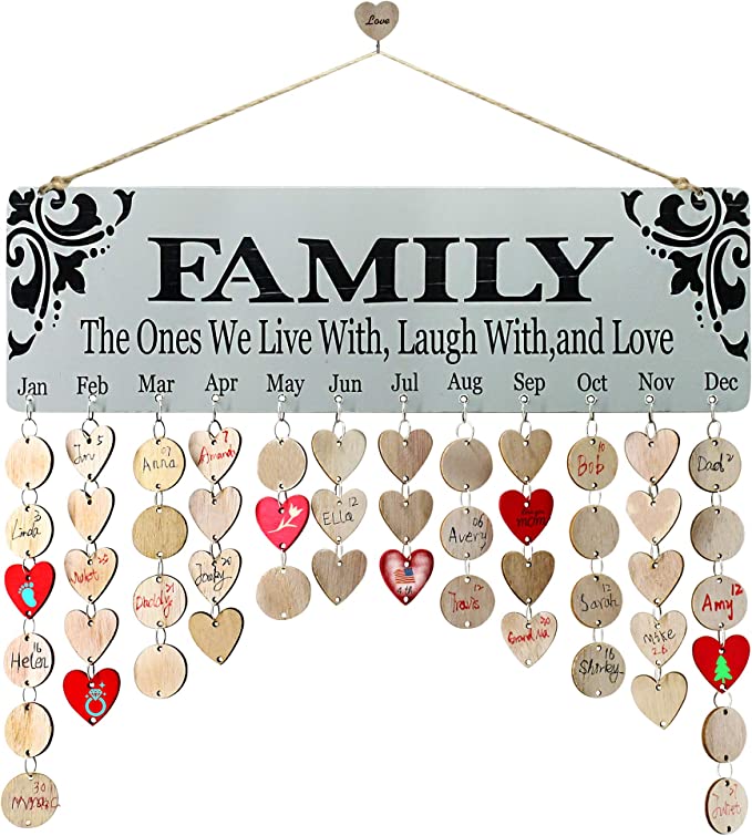 61 Unique Gifts for Grandma Will Warm Her Heart 69 Gifts for Grandma - Wooden Family Birthday Plaque Calendar