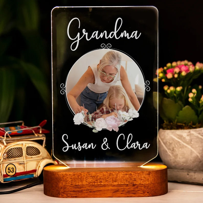 61 Unique Gifts for Grandma Will Warm Her Heart 105 Gifts for Grandma - Custom 3D Led Lamp