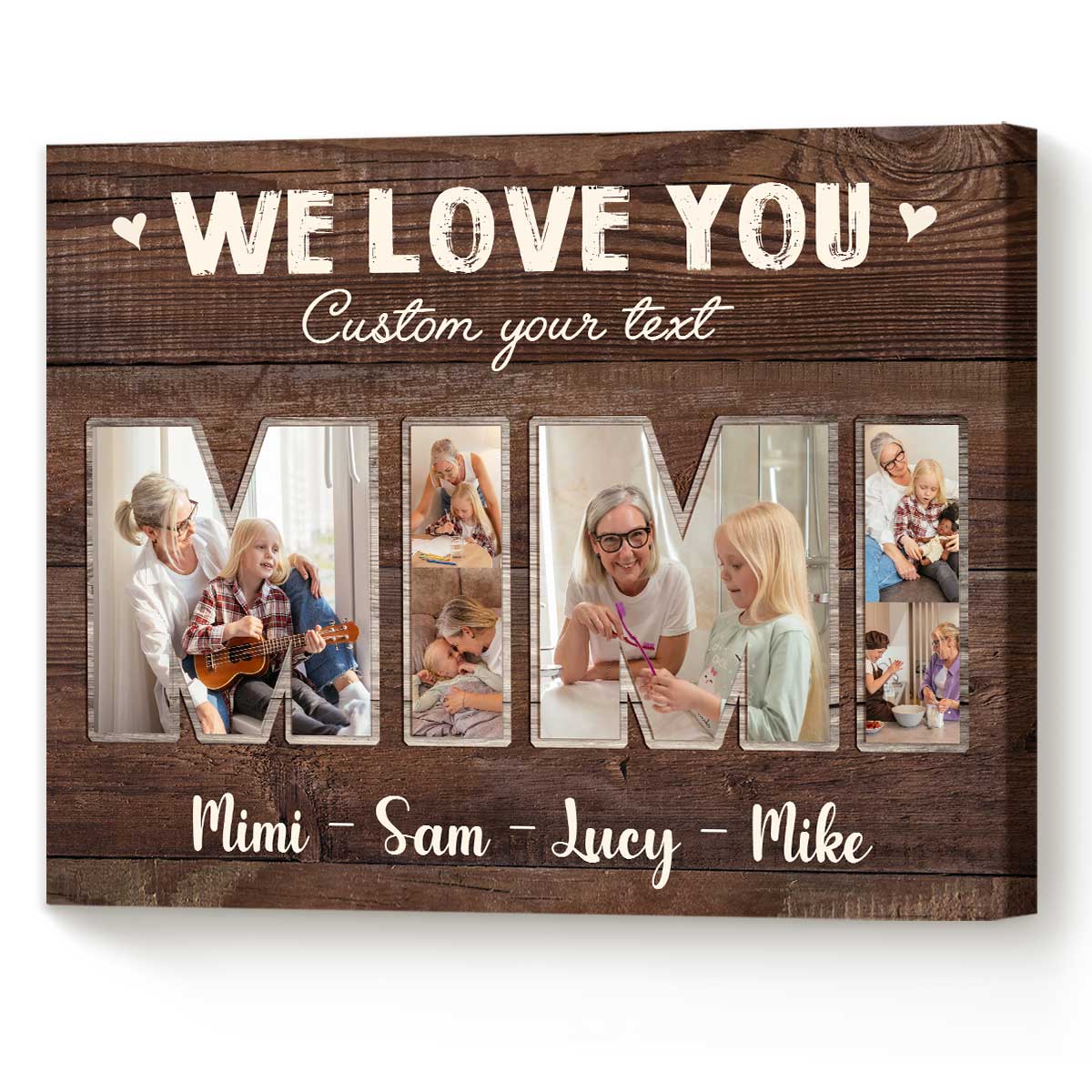 61 Unique Gifts for Grandma Will Warm Her Heart 112 Gifts for Grandma - Custom Mimi Photo Collage Canvas