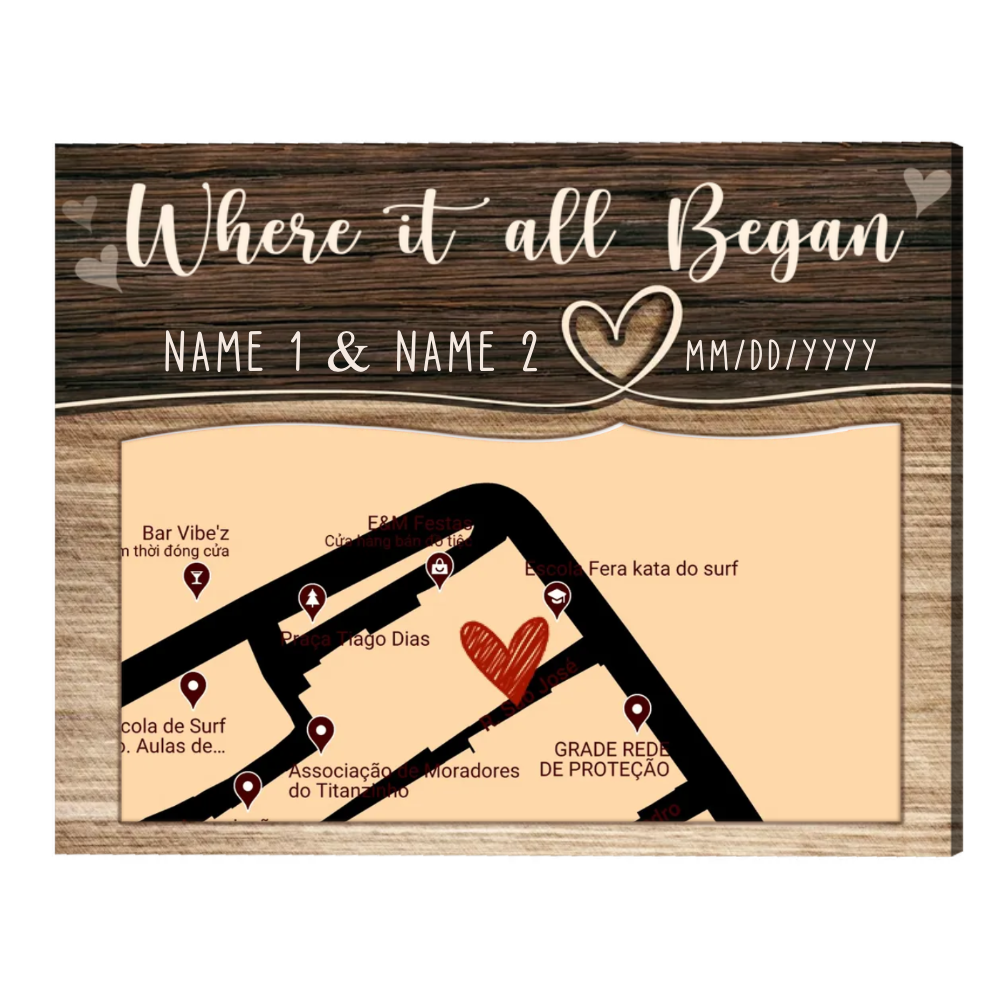 35+ Best Anniversary Gifts For Friends Will Love 40 Anniversary Gifts for Friends - Custom Map Print