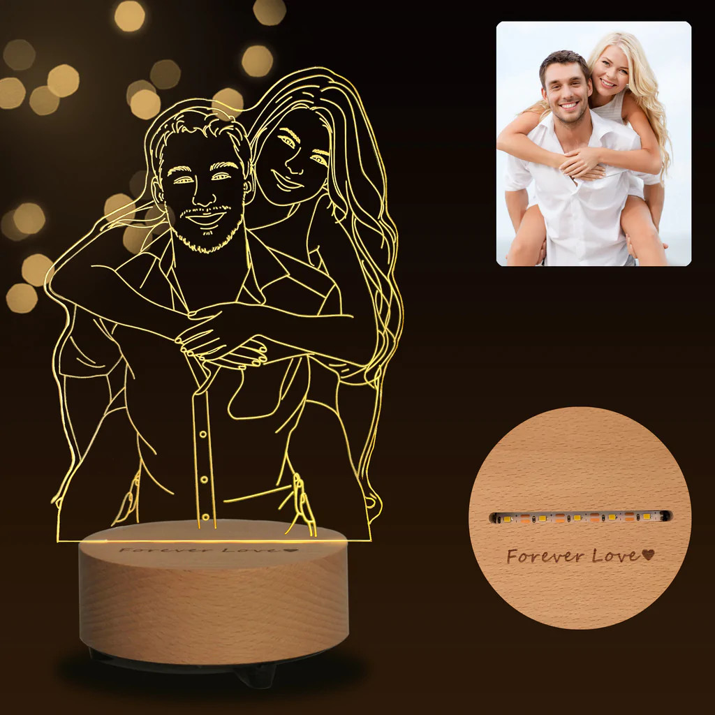 35+ Best Anniversary Gifts For Friends Will Love 57 Anniversary Gifts for Friends - Custom Photo 3D Lamp