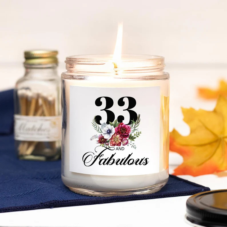 40+ Unique 33 Year Anniversary Gift 58 Scented Candle