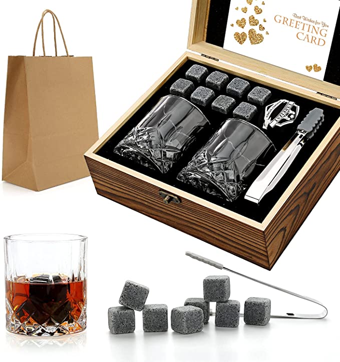 40+ Unique 33 Year Anniversary Gift 63 Whiskey Stones Gift Set