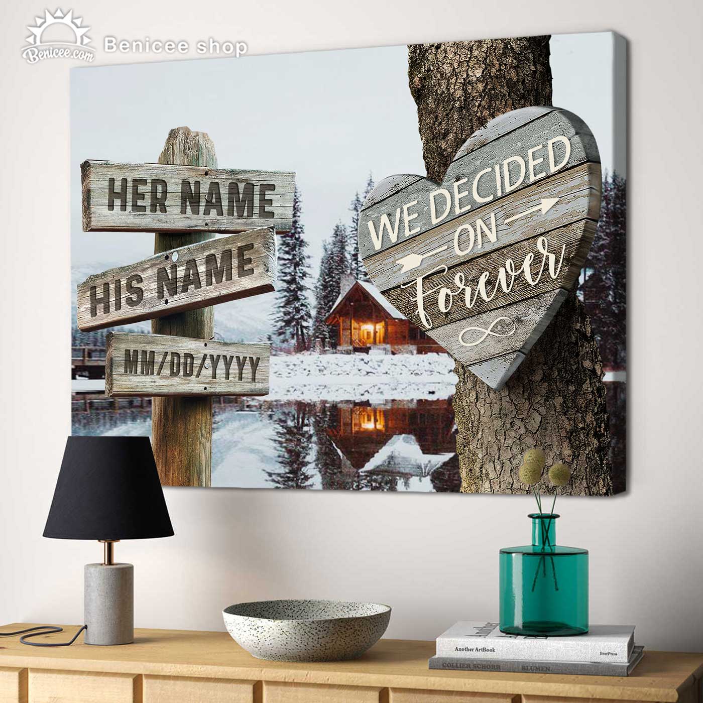 30 Thoughtful 36 Year Anniversary Gift for Him, Her, Couples 40 We-Decided-On-Forever-Wall-Art