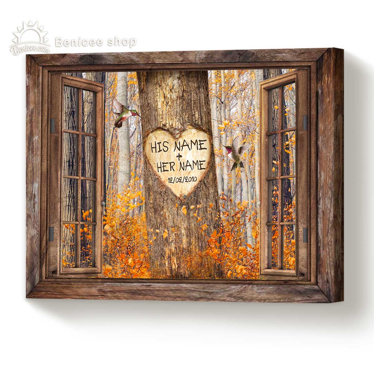 30 Thoughtful 36 Year Anniversary Gift for Him, Her, Couples 42 Carved-Tree-Canvas-with-Name