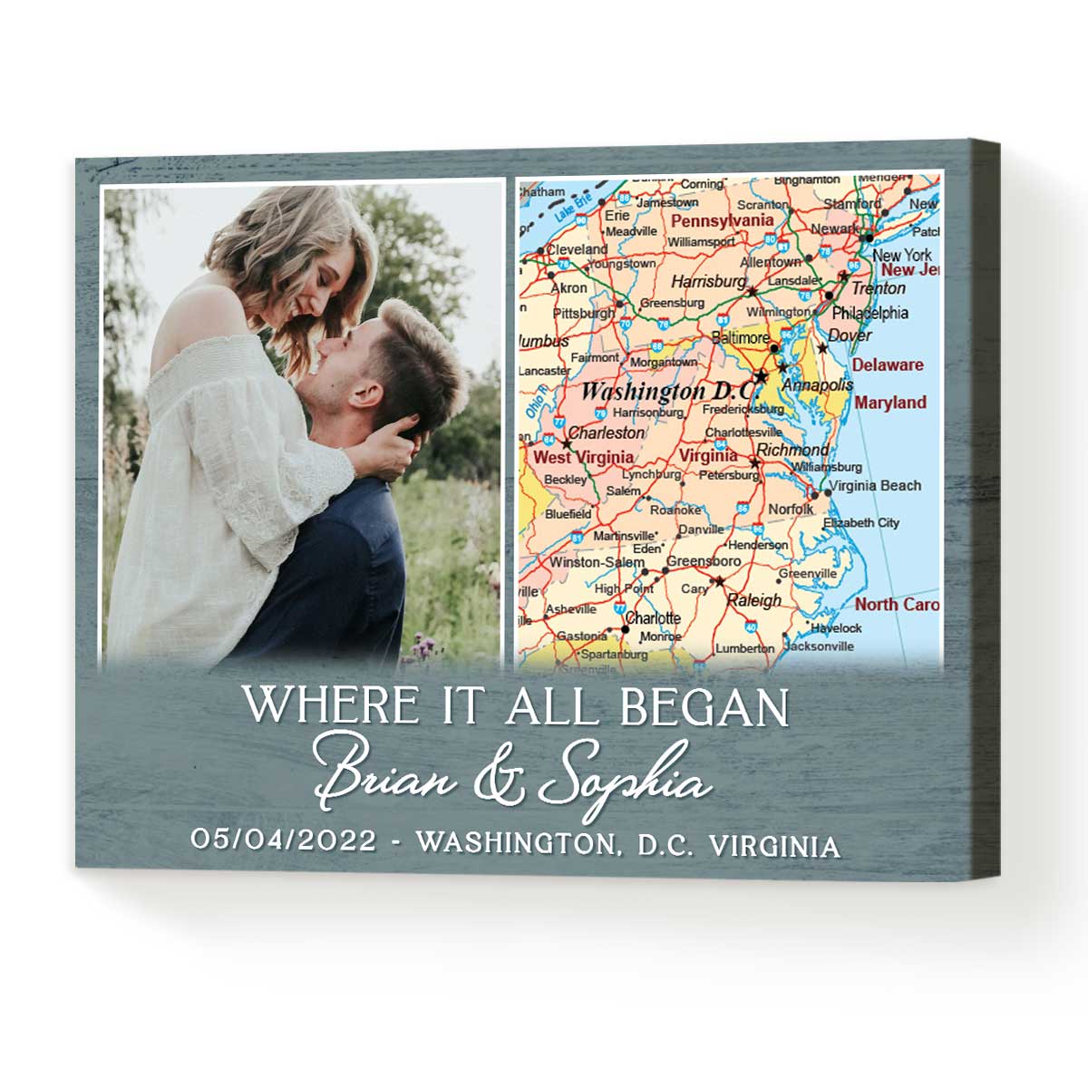 40+ Unique 33 Year Anniversary Gift 79 Custom-First-Day-Map