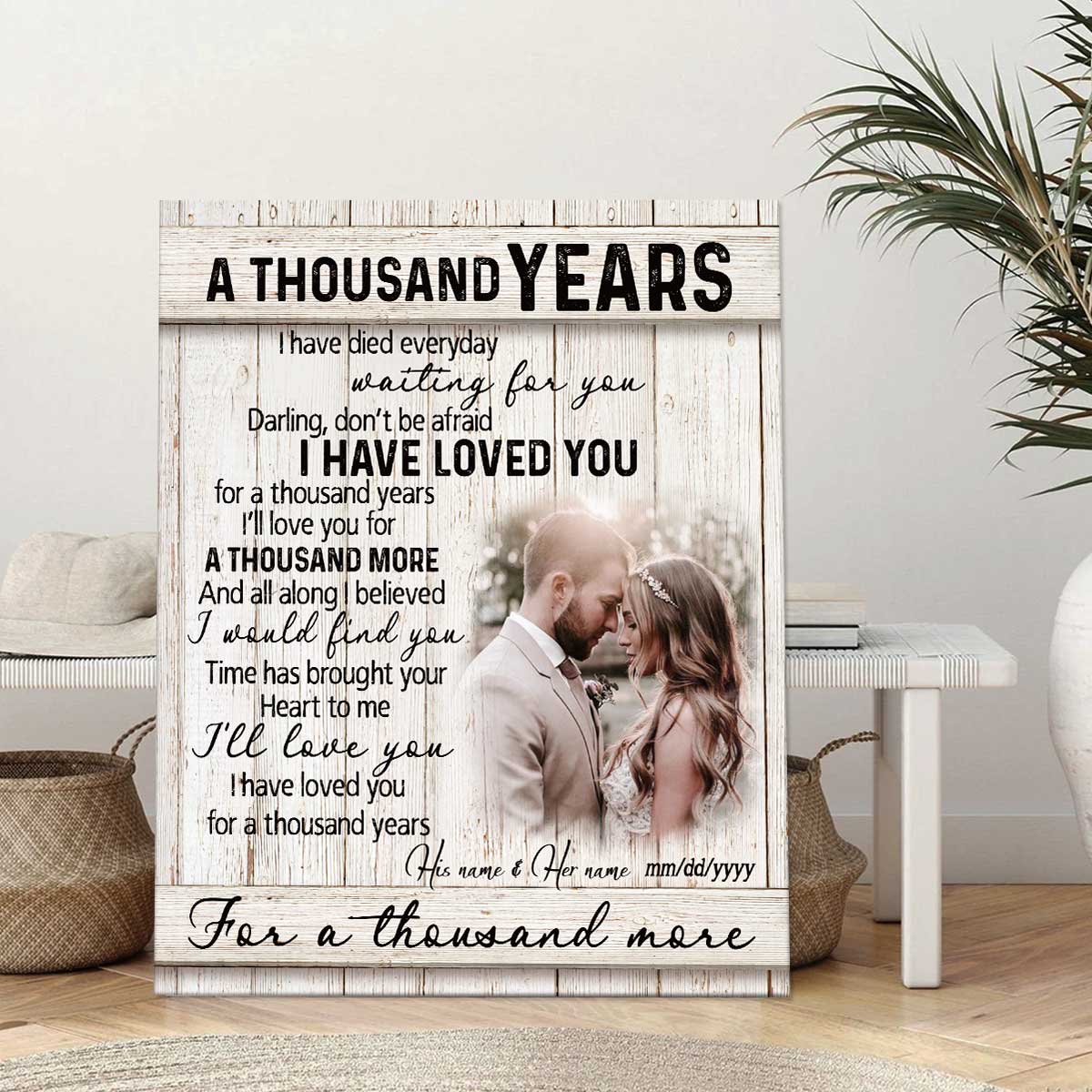 30 Thoughtful 36 Year Anniversary Gift for Him, Her, Couples 45 A-Thousand-Year-Canvas