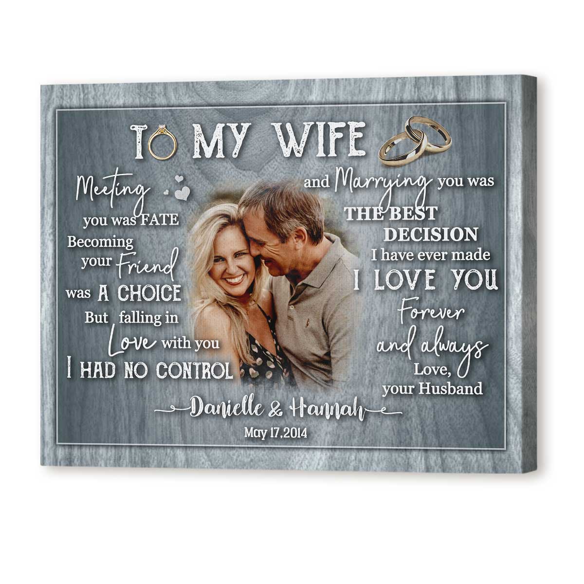30 Thoughtful 36 Year Anniversary Gift for Him, Her, Couples 46 To-my-Wife-Canvas