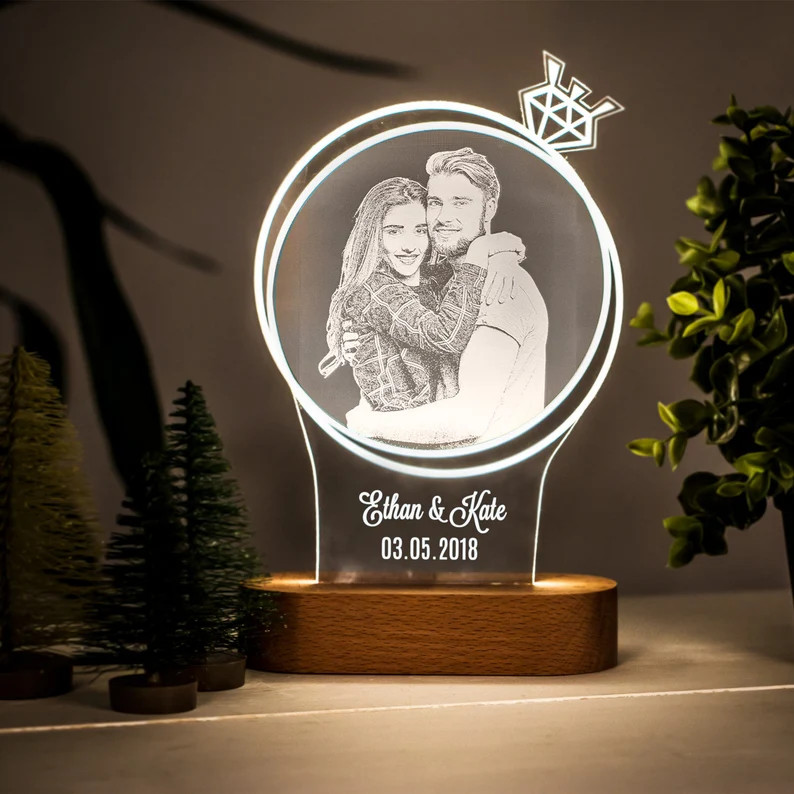 30 Thoughtful 36 Year Anniversary Gift for Him, Her, Couples 54 Custom Acrylic Night Light