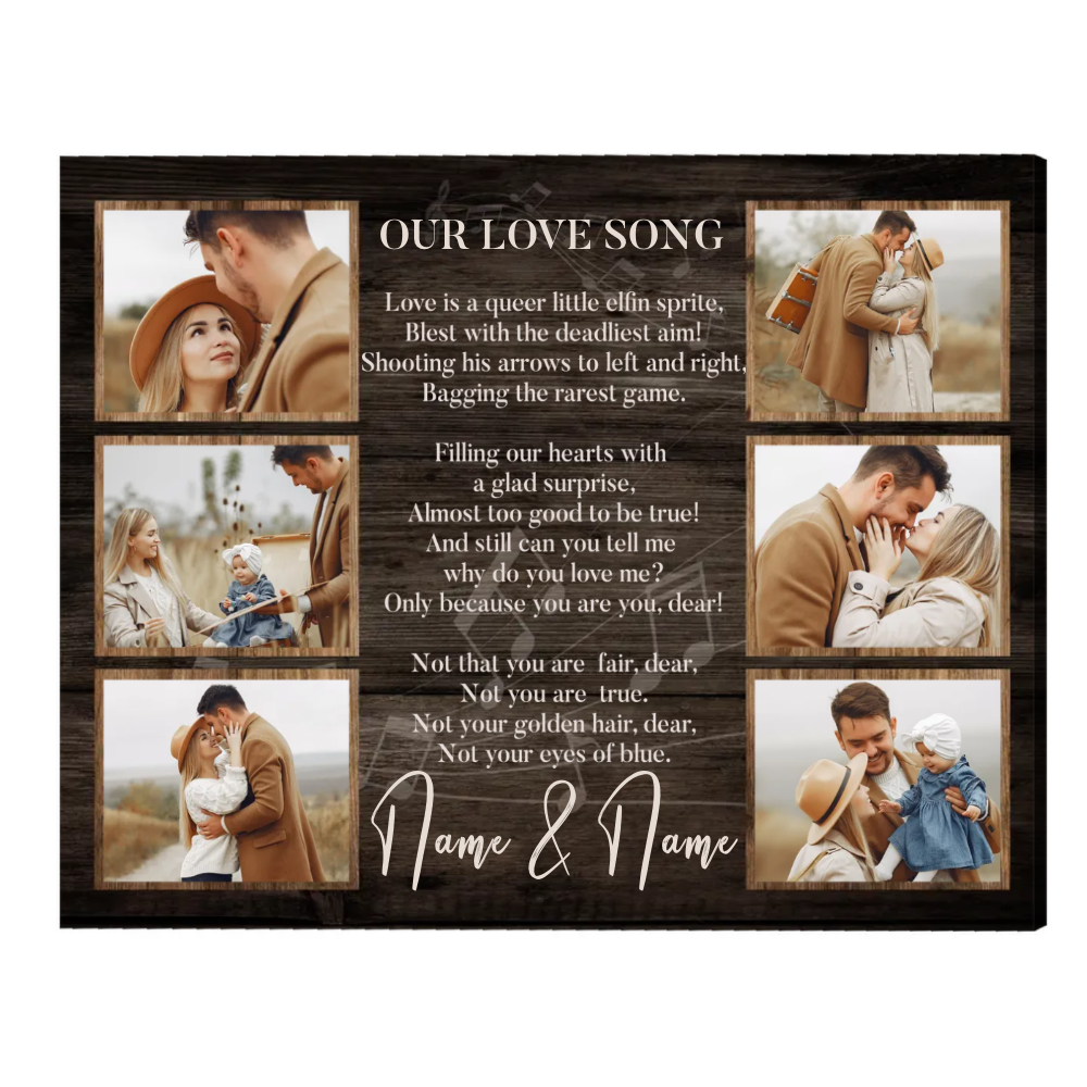 30 Thoughtful 36 Year Anniversary Gift for Him, Her, Couples 57 Romantic-Photo-Song-Lyrics-Canvas