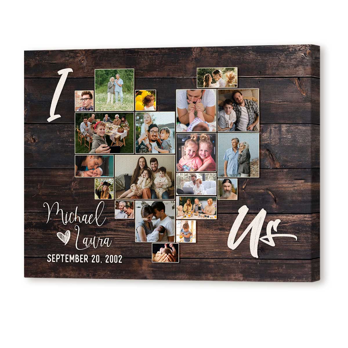 30 Thoughtful 36 Year Anniversary Gift for Him, Her, Couples 59 I-Love-Us-Photo-Collage-Canvas