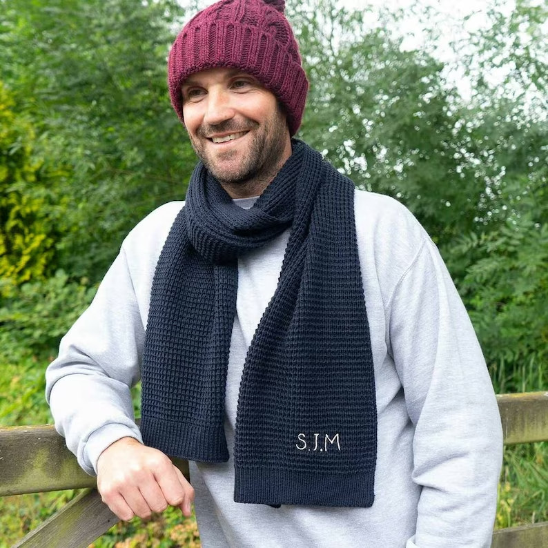 40+ Best Personalized Valentines Gifts For Him 2023 56 Personalised Knit Scarf