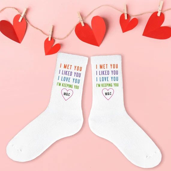 40+ Best Personalized Valentines Gifts For Him 2023 62 Fun Personalized Valentines Day Socks for Him