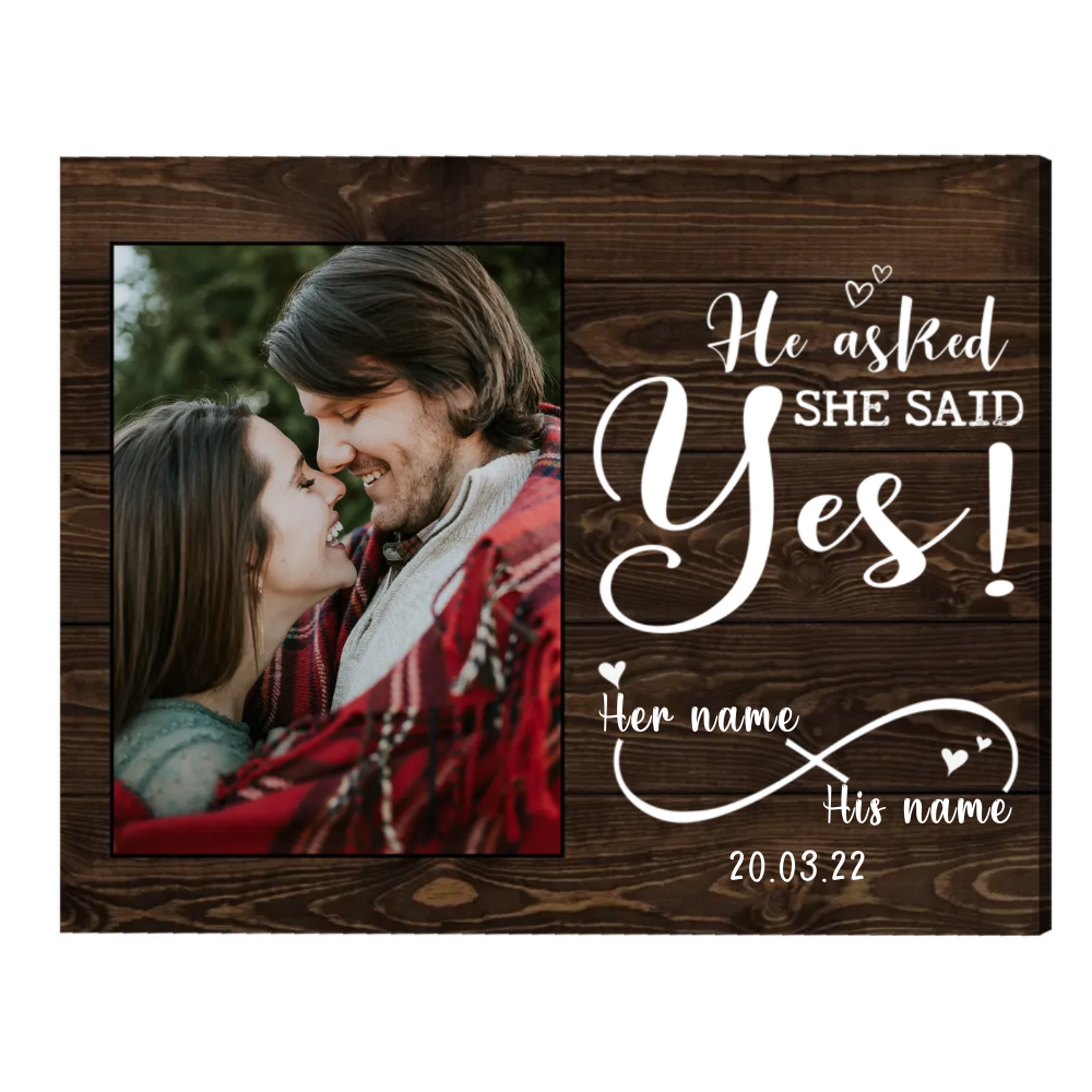 40+ Best Personalized Valentines Gifts For Him 2023 65 Personalized-Valentines-Gifts-For-Him-He-Asked-She-Said-Yes-Canvas