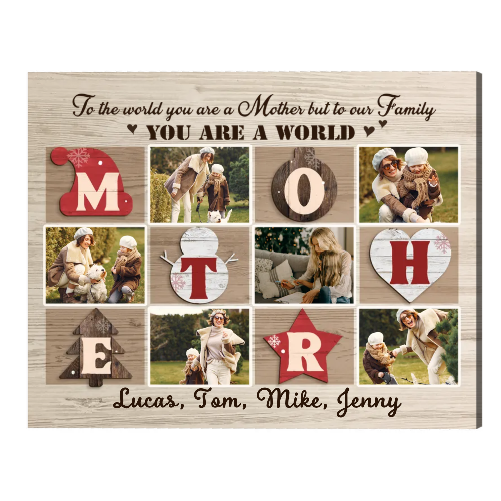 50+ Christmas Gifts For New Parents Will Warm Their Hearts 57 Personalized Mother Photo Collage Canvas
