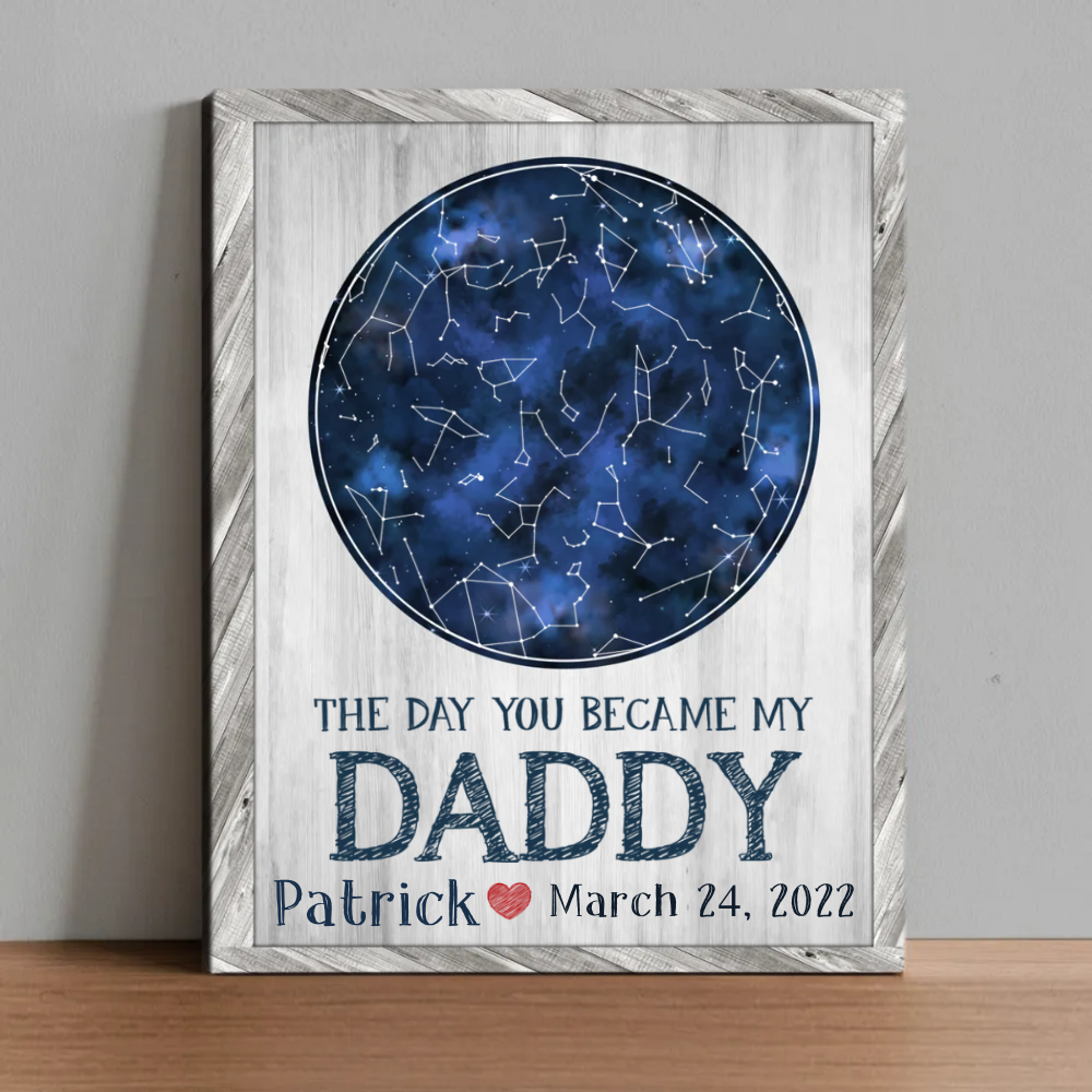 50+ Christmas Gifts For New Parents Will Warm Their Hearts 79 New Dad Star Map Canvas