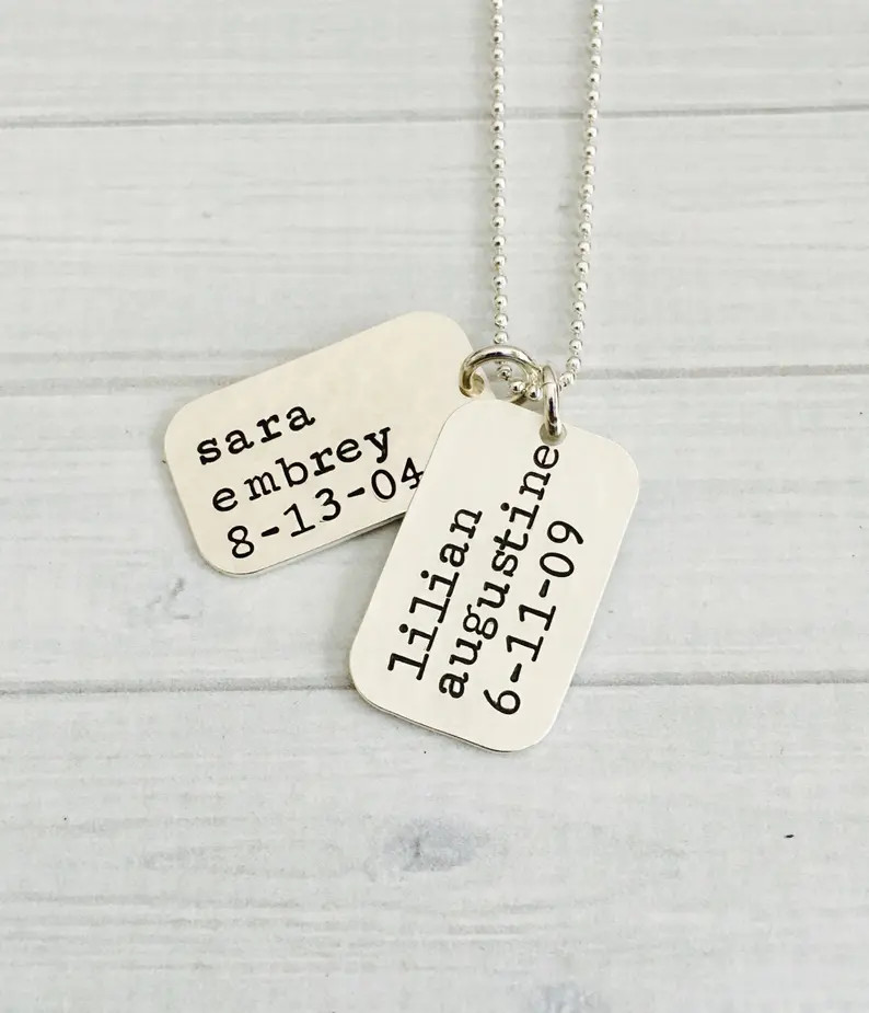 50+ Christmas Gifts For New Parents Will Warm Their Hearts 94 Personalized Dog Tags Silver