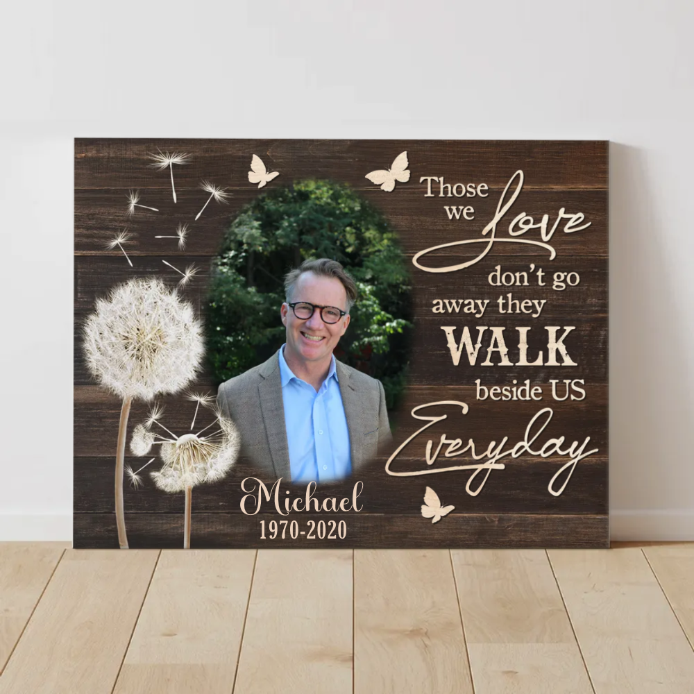 21 Best Sympathy Gifts for Loss of Father | Benicee Shop 32 They-Walk-Beside-Us-Everyday-Canvas