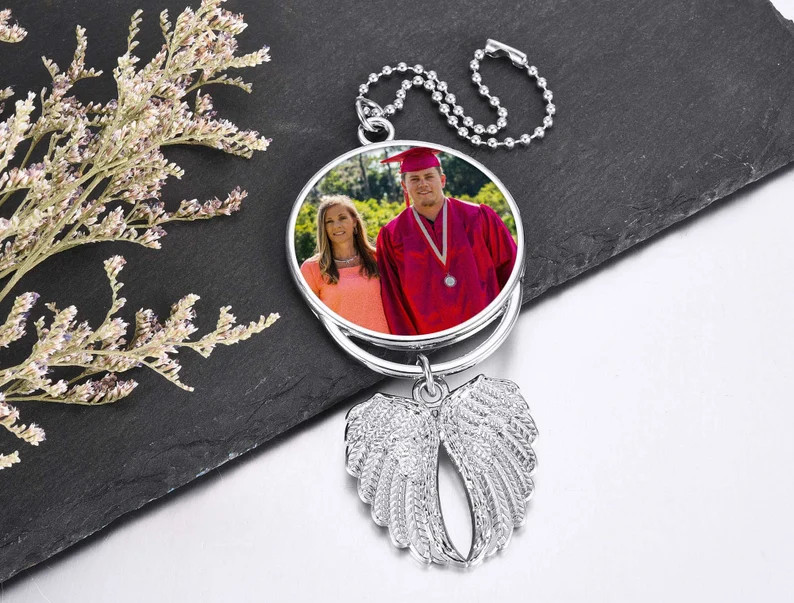 21 Best Sympathy Gifts for Loss of Father | Benicee Shop 34 Personalized Angel Wings Key Chain
